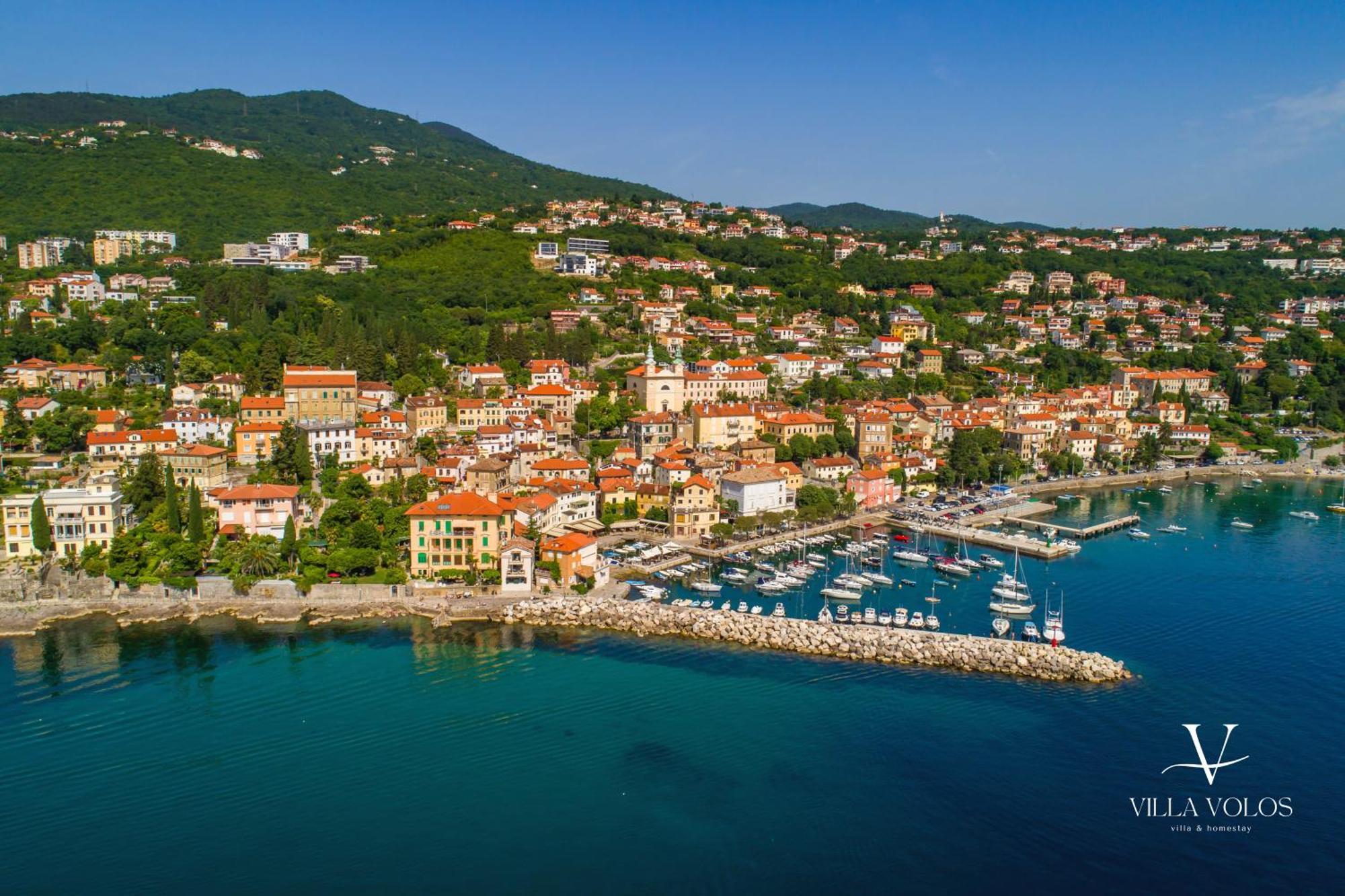 Villa Volos With Roof Terrace, Sea View, Free Private Parking Opatija Eksteriør bilde